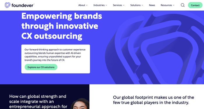 Customer service outsourcing company -Foundever