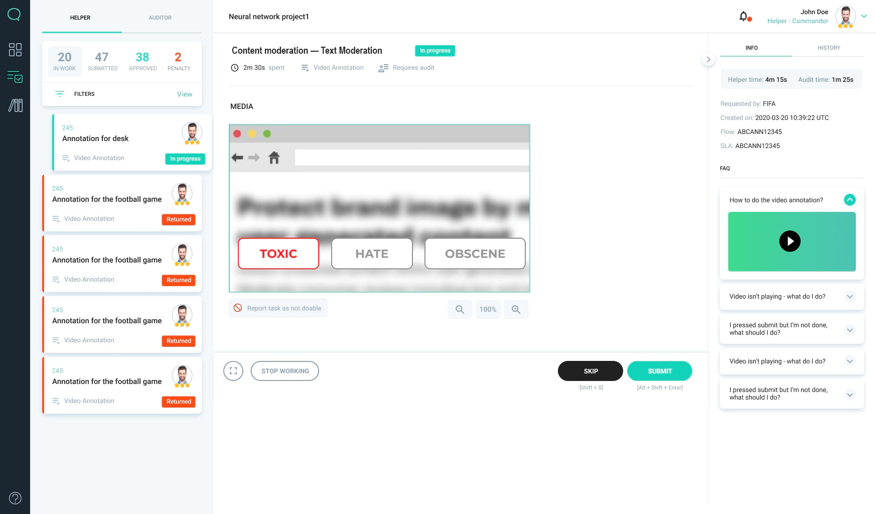 Content moderation — Text Moderation