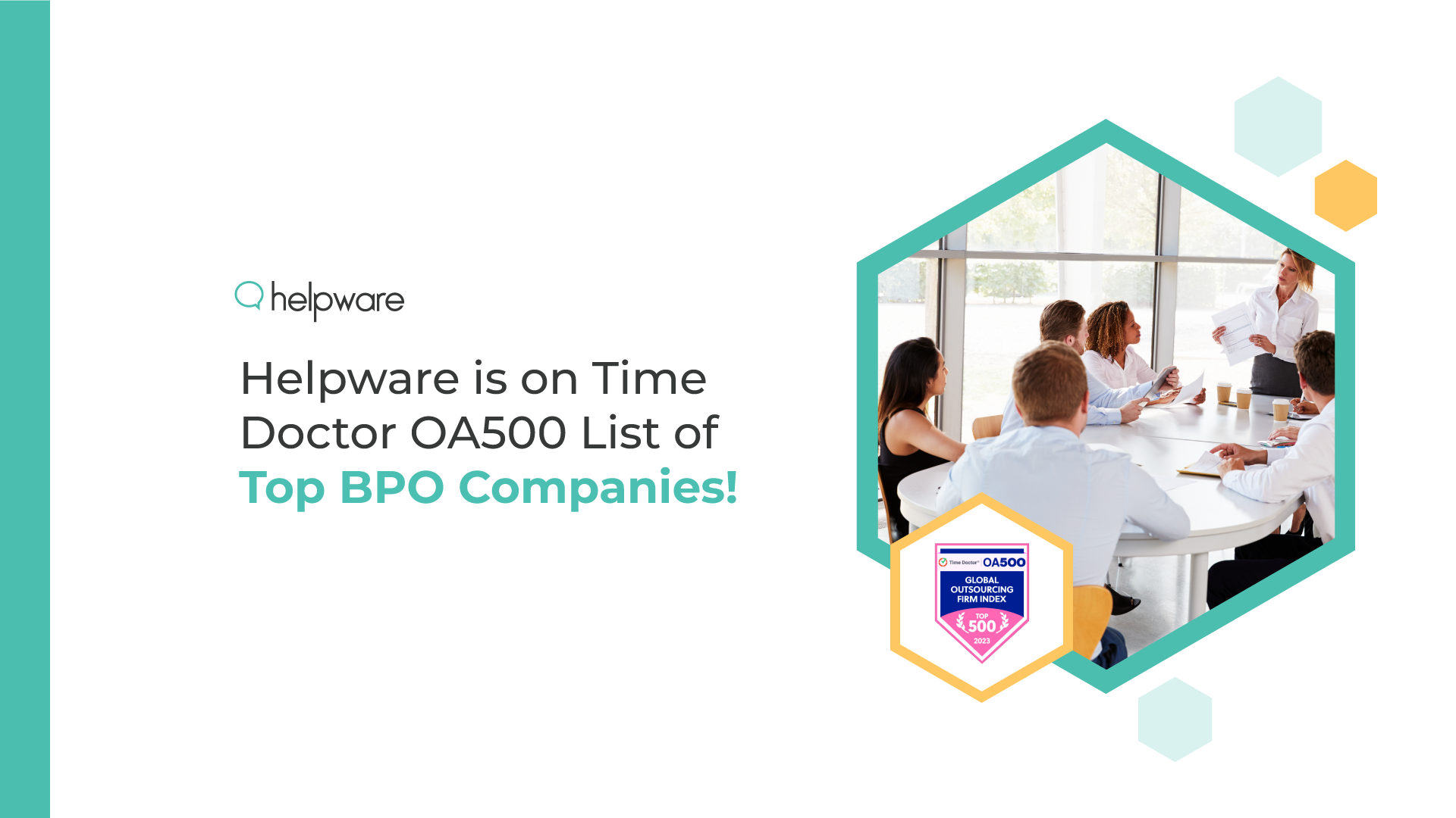 Helpware is on Time Doctor OA500 List of Top BPO Companies