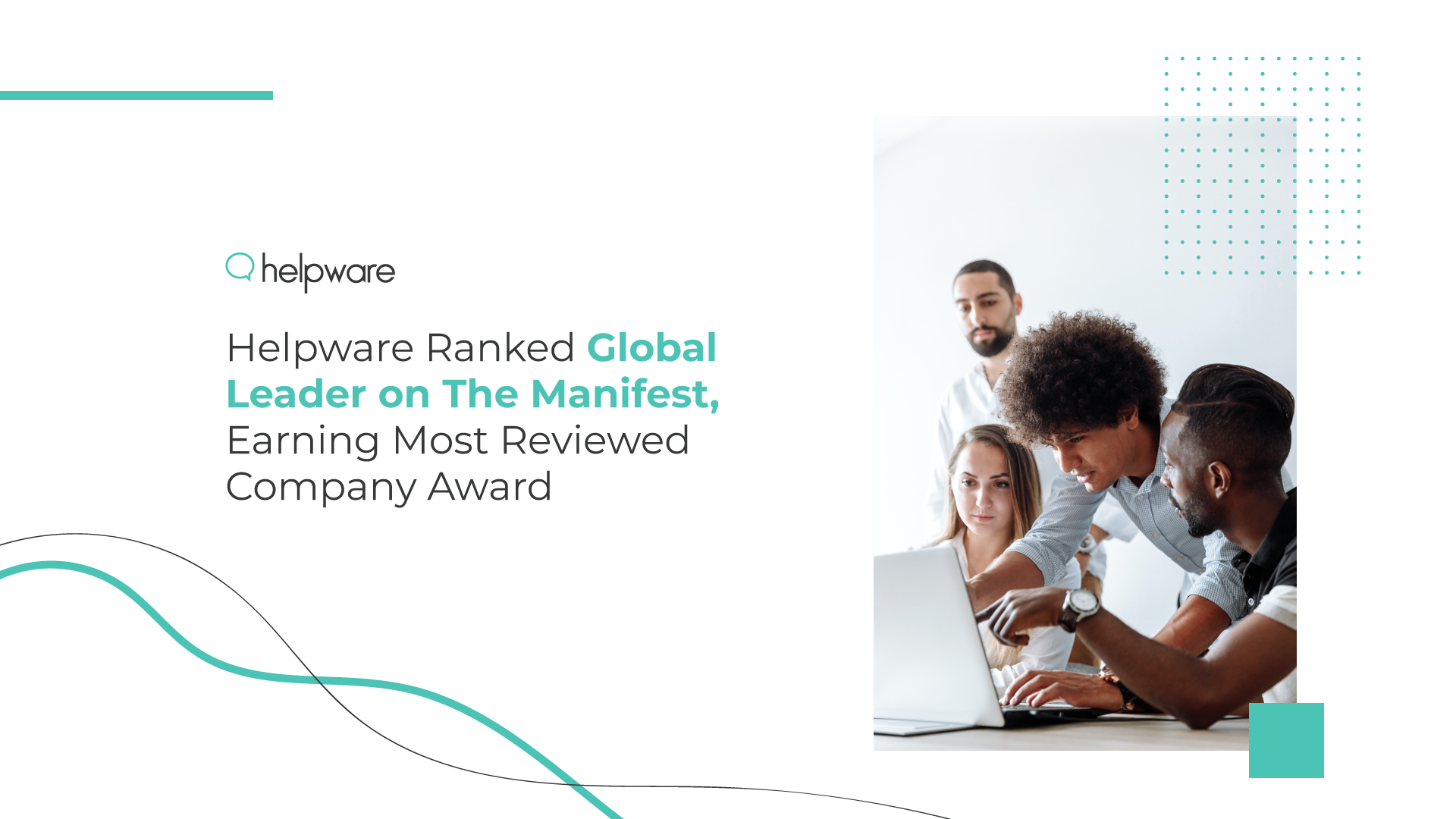 Helpware Ranked Global Leader on The Manifest, Earning Most Reviewed Company Award